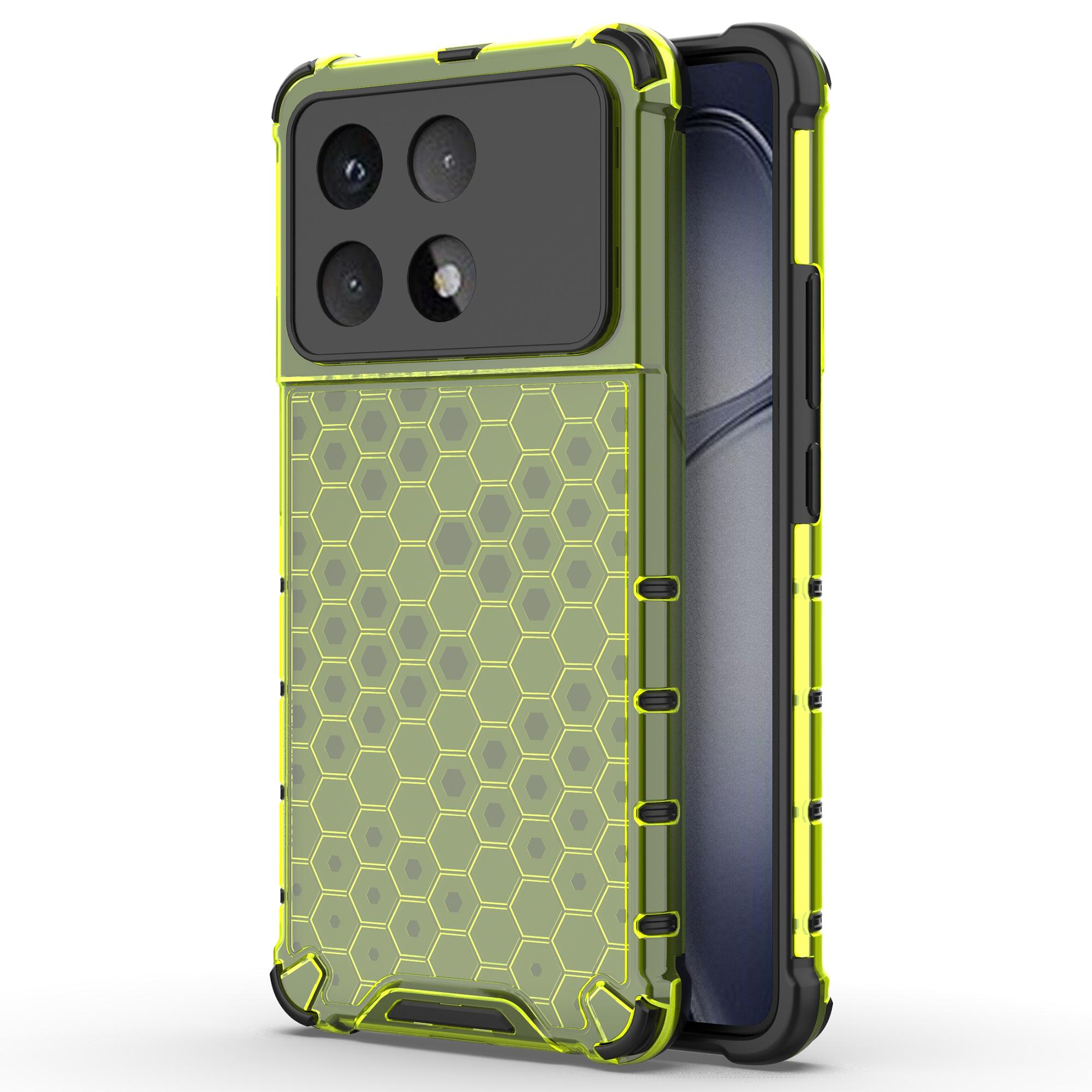 

For Xiaomi Redmi K70 Ultra Case PC+TPU Phone Cover Honeycomb Shape Green