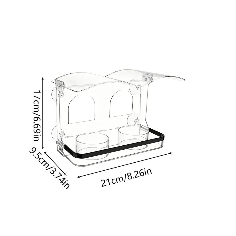 

Window Bird Feeders For Outdoors Clear Acrylic With Strong Suction Cups Window Mounted Bird Feeder For Small Parakeet Cockatiel