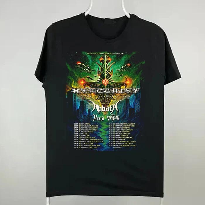 Hypocrisy Mass Hallucination tour Black T Shirt Size S to 5XL XXXXL