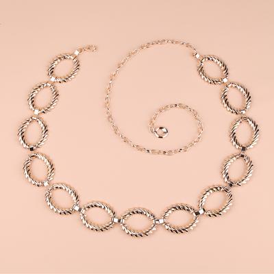 European and American Fashion Clothing Skirt Accessories Geometric Metal Waist Chain Women Versatile Round Circle Chain Waist Chain
