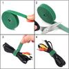 5M 20mm Reusable Fastening Tape Cable Ties Double Side Hook Roll Hook and Loop Straps Wires Cords Organizer