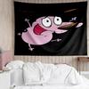 1PC Cowardly Dog Cartoon K-pop music group Tapestry Accessories for Bedroom,Livingroom, dormitory Room Wall Decor Fan Birthday Gifts