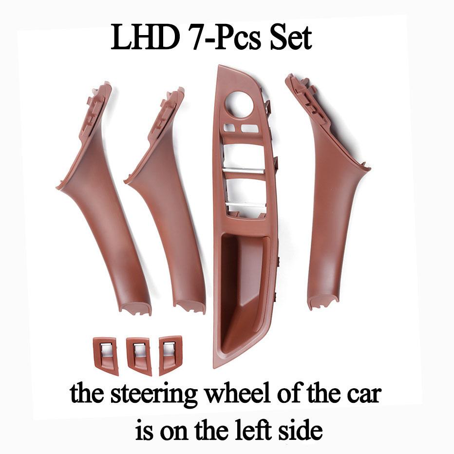 Suitable for Carbon Fiber Inner Handle F10 F11 F18 5Series Armrest Pull Trim Cover 7 Pcs Set 51417225875 51417261933 51417225879