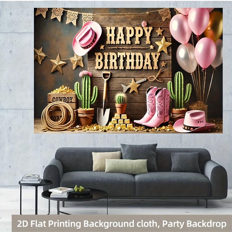 1Pcs Pink Denim Birthday Party Decoration Background Birthday Backdrop Decorations For Photo Studio Photo Booth Party