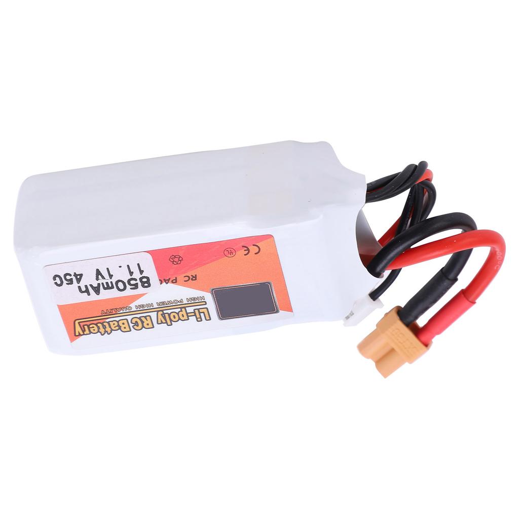 11.1V 850mAh 45C LiPolymer Lipo Rechargeable Battery XT30 Plug for RC Cars Boats Helicopter