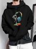 Unisex Hoodie, Music Festival, Colorful Dripping Headphones Graphic, Pullover Sweatshirt, Streetwear Style, Casual Daily Wear Fall Winter, Front Print