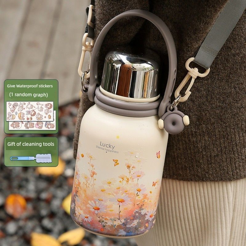 Thermal Insulation Kettle Large Capacity Thermos Cup for Girls Good-looking Exquisite Fancy Tea Making Stainless Steel Student Water Cup