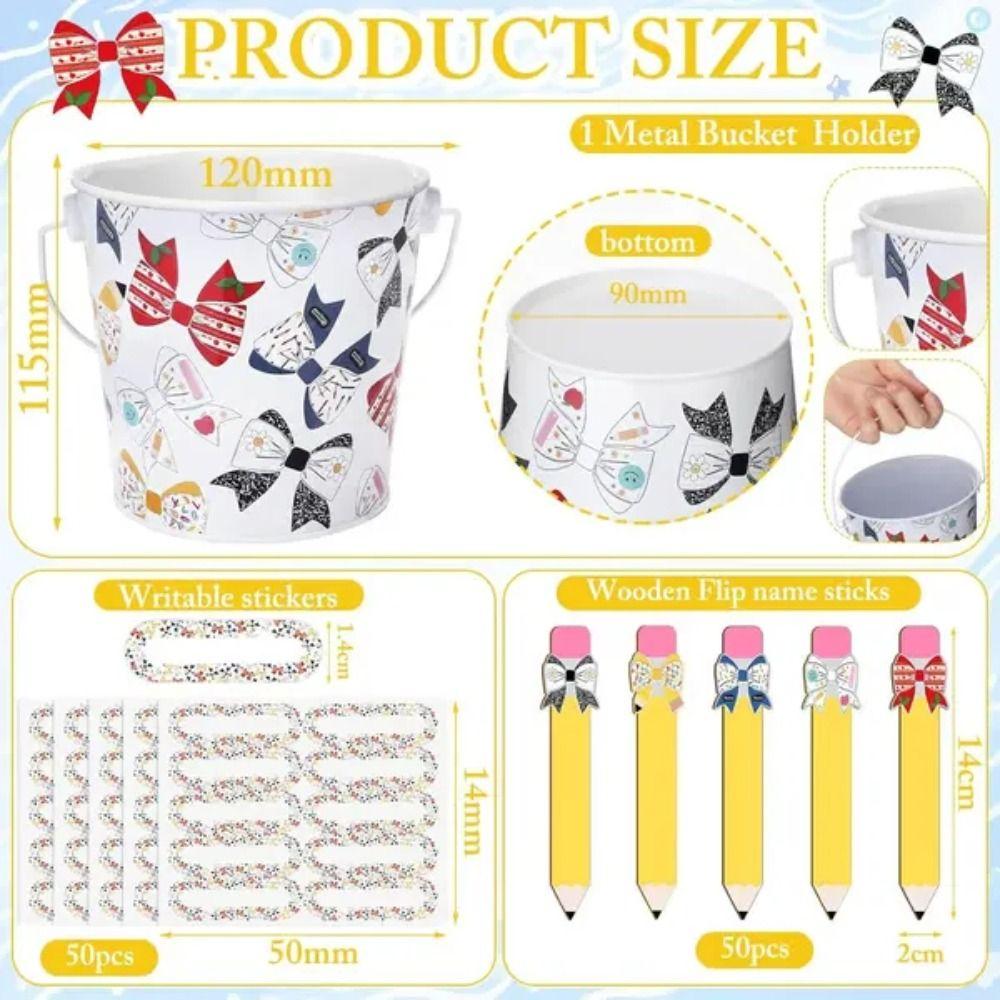 Reusable Student Name Sticks Metal Storage Bucket Teacher Name Sticks  Classroom Management