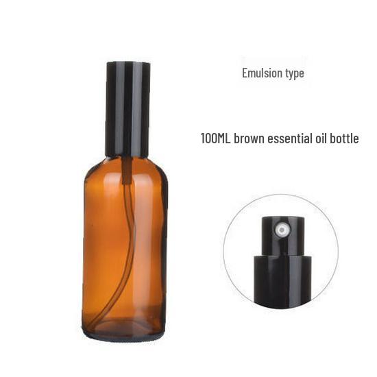 Brown Glass Refillable Spray Bottle - Light-Blocking, Portable, for Essential Oils and Disinfectants.