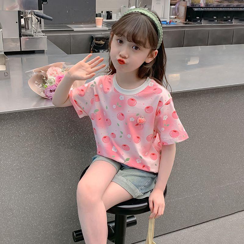 Girls Cooling Short Sleeve T Shirt Summer Thin Casual Top Kids Breathable Tee
