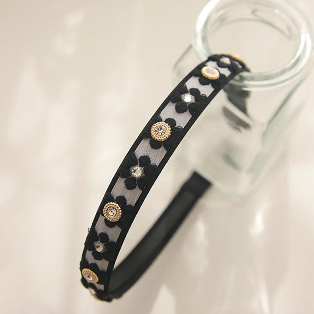 J Lauren Fabric Flower Cubic Hairband H0778
