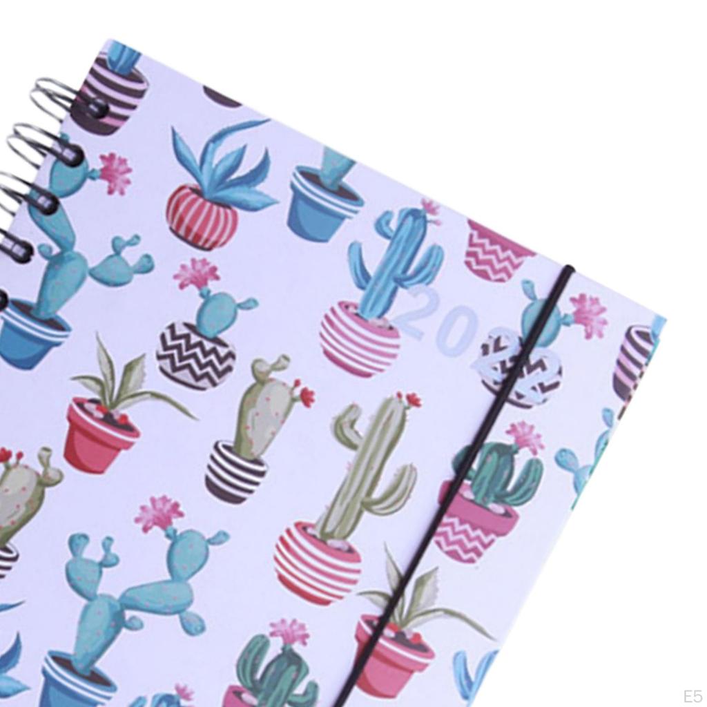 22 Planner Spiral Notebook,165 Sheet Paper Pads,Notepad,Daily Business Writing Pads Schedule Book