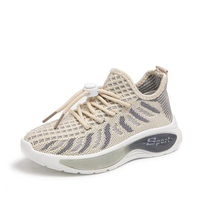 Children's New Spring and Autumn Girls Net Surface Breathable Flying Woven Shoes Boys Non-slip Soft Sole Sports Shoes Tide