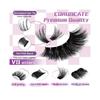 Fluffy Individual Lashes Kit D Curl Cluster Lashes DIY Eyelash Extension Kit 280pcs Thick Volume 60D+80D Lash Clusters Eyelash Extension with Lash