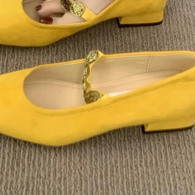 Fashion Square Toe Women Loafers Shoes Summer Casual Heeled Shoes Dress Lolita Fashion Sandals 2025 Trend Brand Retro Female Zapatillas