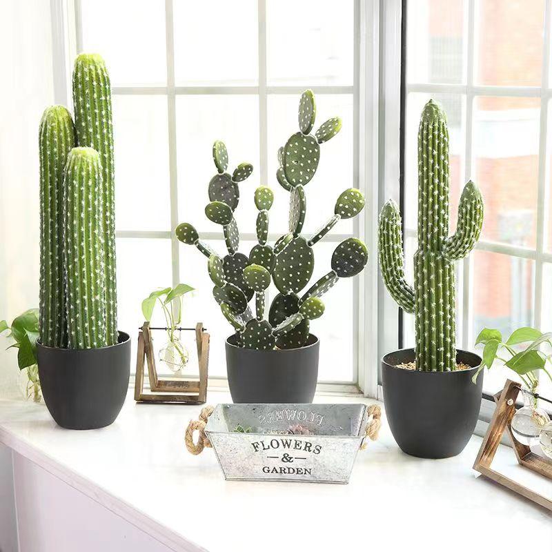 Artificial Cactus Fake Big Cactus Plants Faux Cacti Saguaro for Indoor Outdoor Home Office Shop Garden Decoration