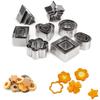 Metal Mini Cookie Cutter Geometric Forms for Cookies Set Easy Press Pastry Fondant Biscuit Baking Mold