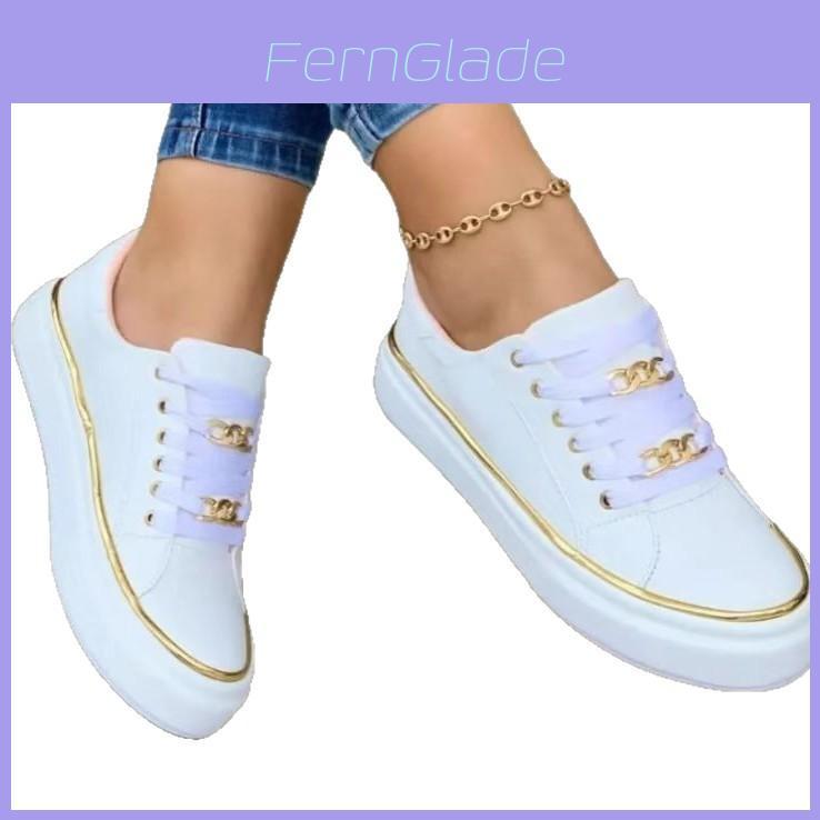 Womens Casual Athletic Shoes With Metal Laces For Daily Wear