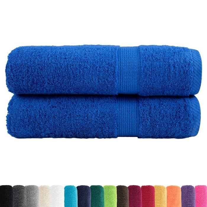 VidaXL Serviettes de Douche de Qualité Supérieure 2 pcs, Draps de Bain, Serviettes d'Invité, Serviettes de Salle de Bain 137188