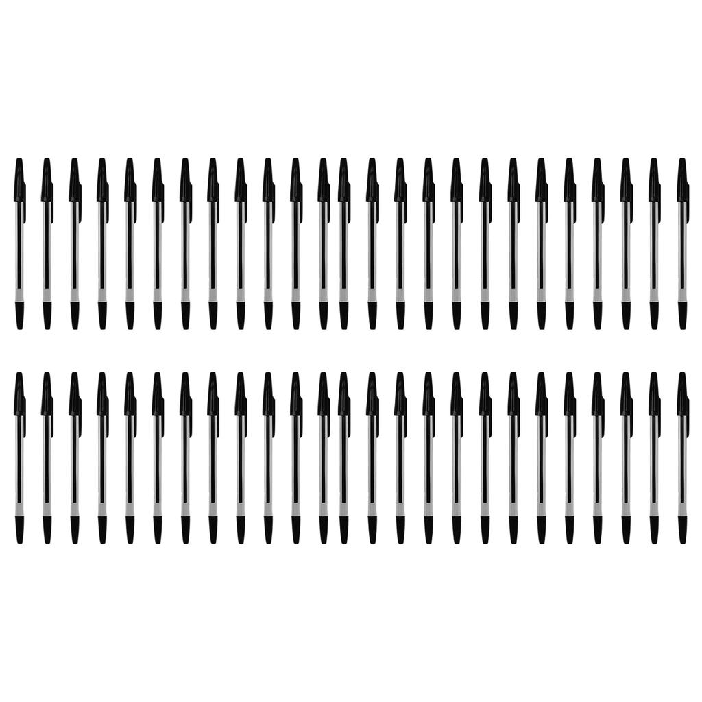 12/24/50/100Pcs Ballpoint Pen Refillable Writing Pens with Refills Comfort Grip Ballpoint Pen Blue Black Redness Ink