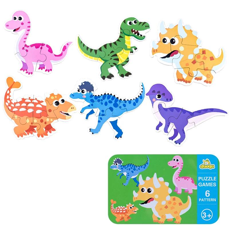 Baby Puzzle Toys for Boys Girls 1 2 3 Years Old Animals Fruit Graph Matching Card Montessori Game Educational Toys for Children