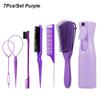 7Pcs/Set Edge Control Hair Brush Set Eyebrow Brush Water Sprayer Styling Set Hairdressing Tool Set