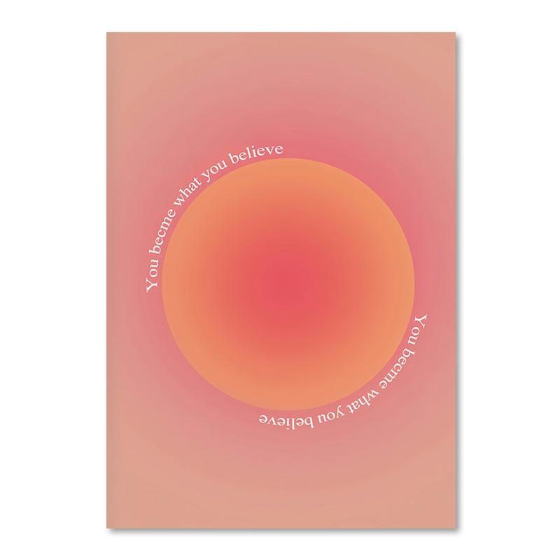 Abstrakt Gradient Aura Väggkonstaffisch Gudomlig Andlig Canvas Målning Nordiskt Galleri Tryck Estetisk bild Vardagsrumsdekoration