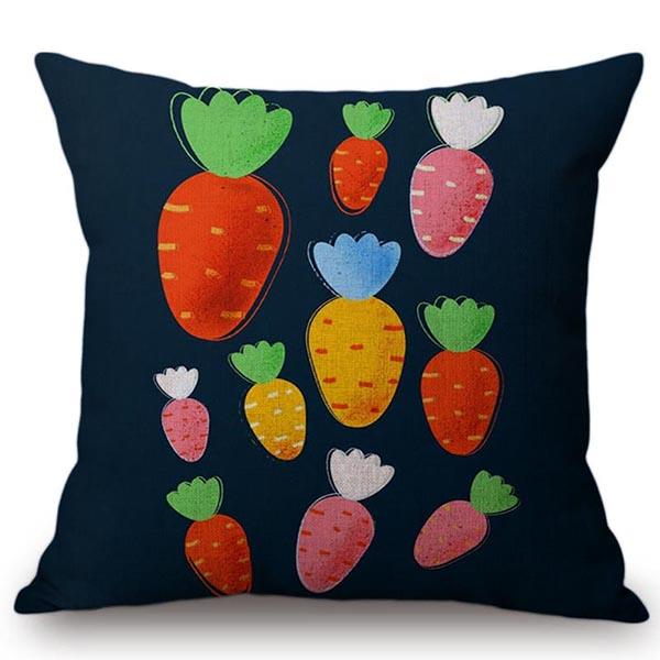 Modern Fruits Pattern Design Throw Pillow Case Pear Lemon Bicycle Summer Harmony Car Sofa Decoration Cushion Cover Cojines