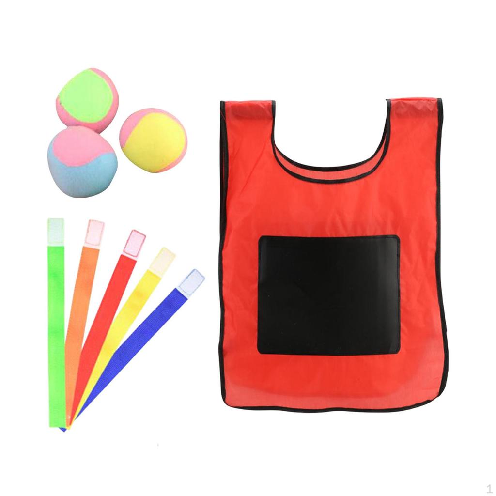 Dodgeball Game 3 Sticky Ball Toy Vest Interactive Toss for