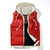 High-quality Trendy Brand Hooded Vest Men's Loose Down Cotton Hooded Vest Warm and Thickened Cotton Vest Couple Fake