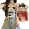 Women's Color Block Striped Camisole - Sleeveless Slim Fit Knit Top
