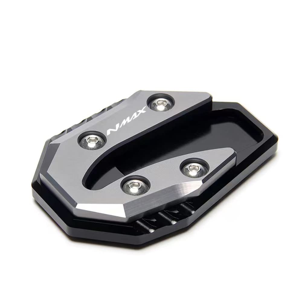 Motorcycle Accessories Side Stand NMAX155 N MAX NMAX 155 125 NMAX125 Kickstand Plate Extension Support Foot Pad Base 2015-2021 (Red)