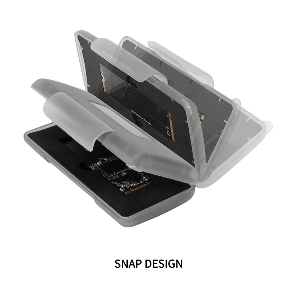 M.2 2280 SSD Plastic Case Anti-static Storage Box Memory Holder Protection Waterproof Hard Drive Disk Storage Box for 2 X M.2