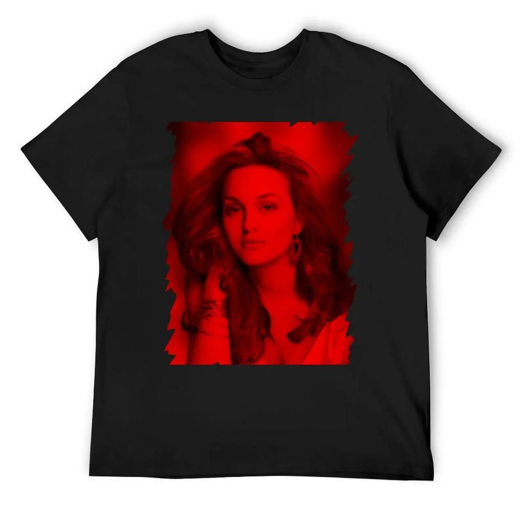 Leighton Meester (Blair Waldorf) T-shirt celebrity in cima a maglietta anime abbigliamento personalizzato per uomo