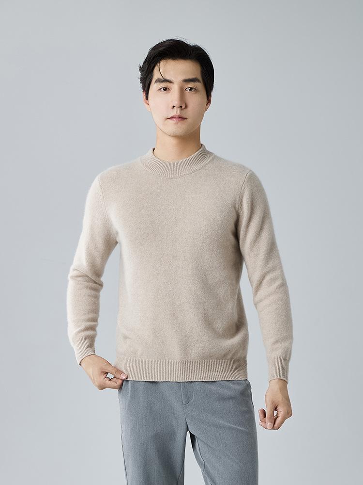 Semi-turtleneck cashmere sweater seven-needle thickened pullover sweater bottoming knitted sweater wool sweater