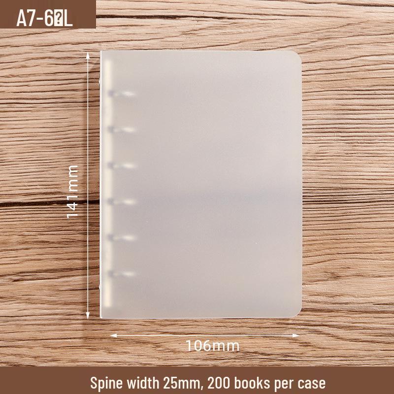 Chen Shi A5 Transparent PP Binder, A7 Plastic Shell, 6-Hole Detachable, 4-Hole A4 Document Folder