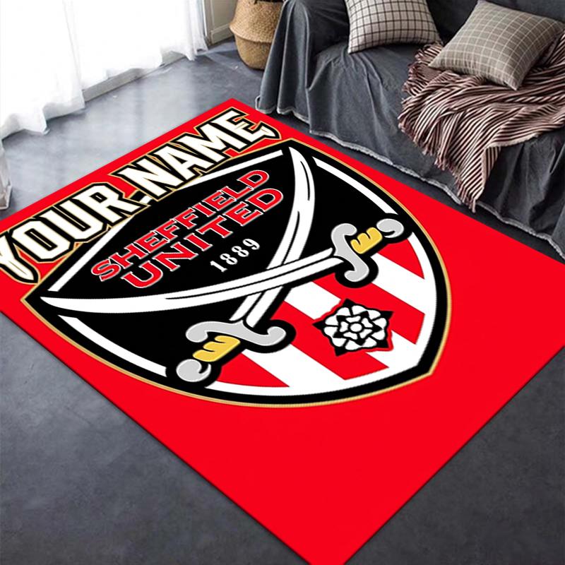 Custom Name Sheffield United FC Carpet Rug for Living Room Bedroom Home Sofa Decoration,Kids play Non-slip Floor Mat