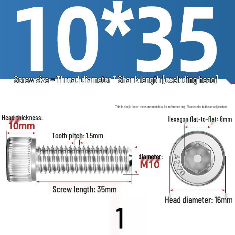 304 Stainless Steel Hex Socket Cap Screw with Extended Thread