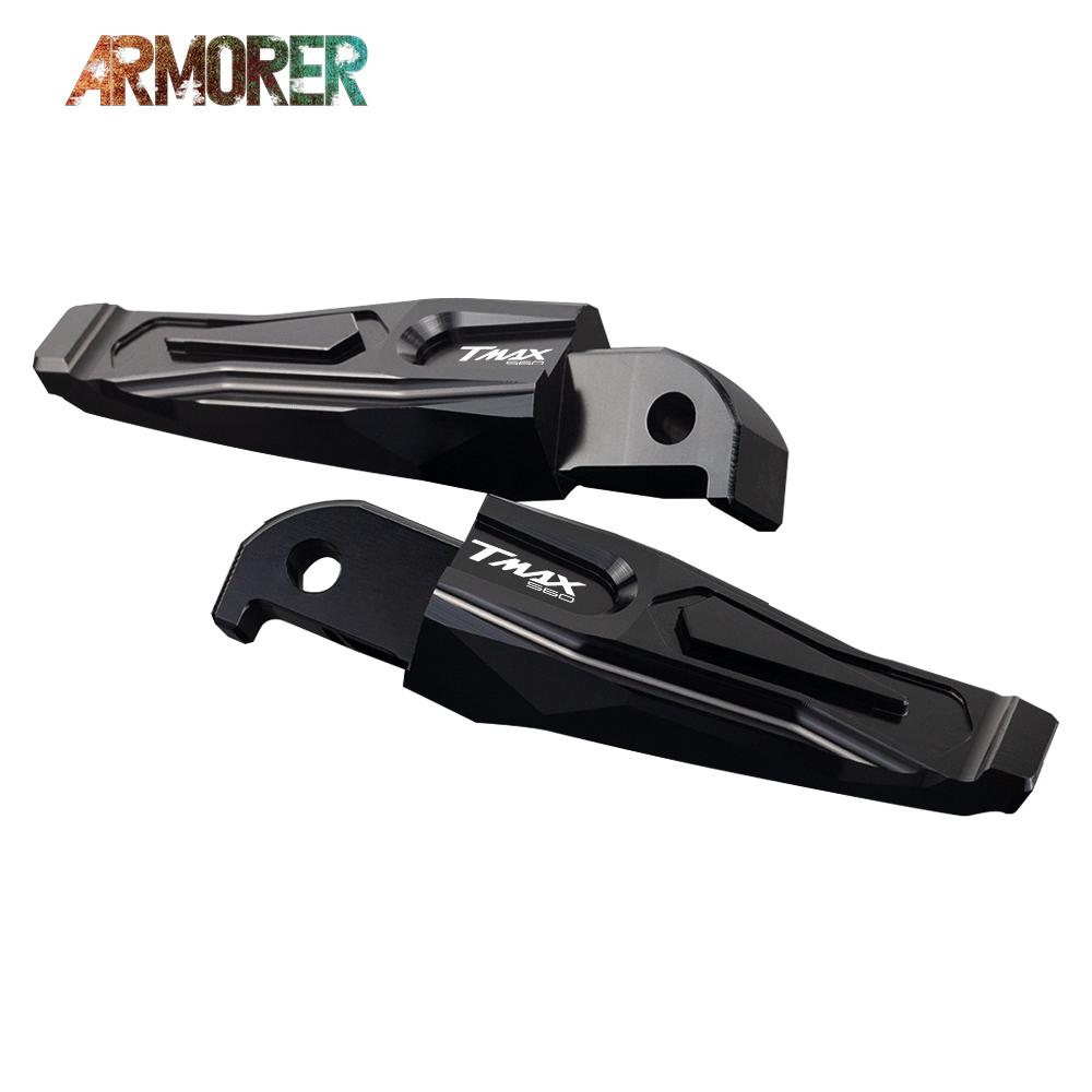 Motorcycle Accessories Aluminum Rear Passanger Foot Peg Footrests For YAMAHA TMAX 560 TECHMAX T-MAX 560 TECH MAX