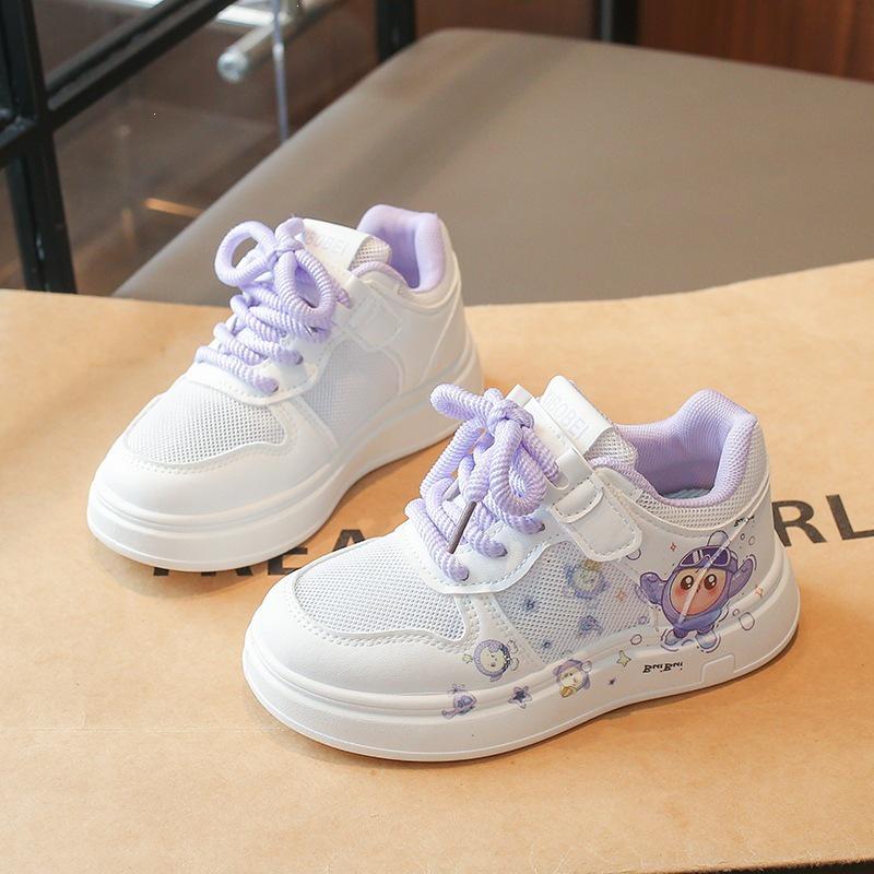 Cartoon Princess Style Girls' Soft Sole Canvas Shoes - Cute, Stylish, Casual Spring/Summer 2026