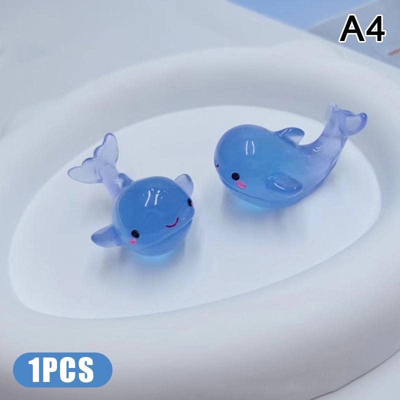 Luminous Little Whale Marine Animal Ornament Mini Pendant Fish Tank Decoration Landscape Craft Desktop Decoration