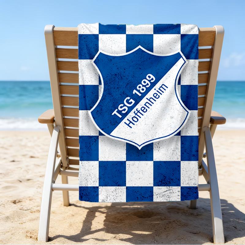 Hoffen-heim Crest Beach Towel - Soft, Absorbent Microfiber, Lightweight, Ideal for The Beach, Parties, Travel, Camping fan gifts