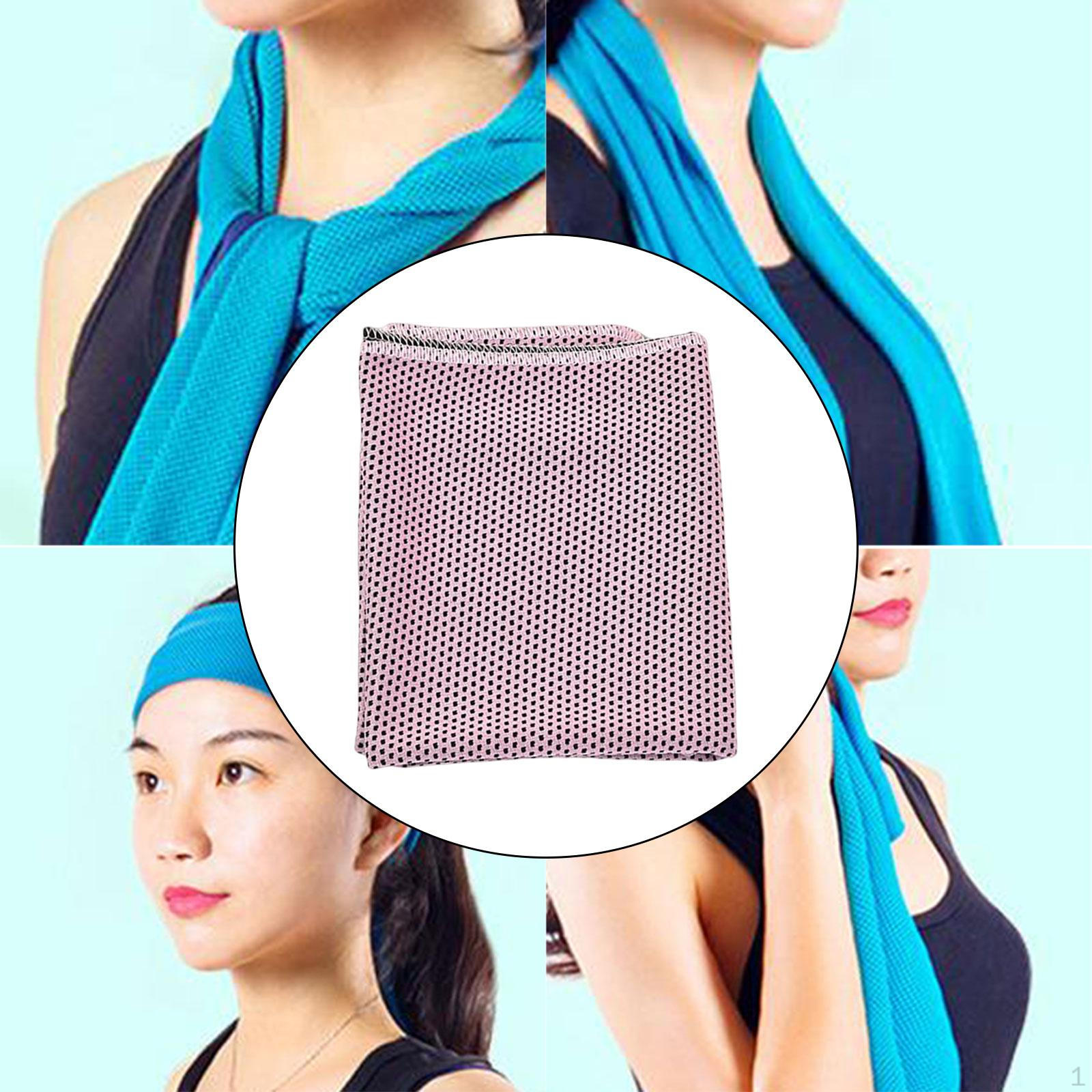 

Cooling Towel 40 x 12 Neck Wrap Sweat Absorbent Ice Fast Drying Soft Breathable for розовый