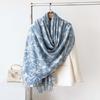 WTEMPO Retro Autumn Winter Printed Thick Warm Tassel Scarves Christmas Casual Versatile Cold-prood Windproof Outdoor Shopping/Commuting Scarf Shawls
