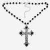 Cross Pendant Necklaces Cross Pendant Chokers Imitation Pearls Religious Jewelry Party Jewelry Gift for Girls Woman Man