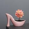 Personality Flower Pot Ceramic Hydroponic Flower Holder Crafts Flower Vase  Birthday