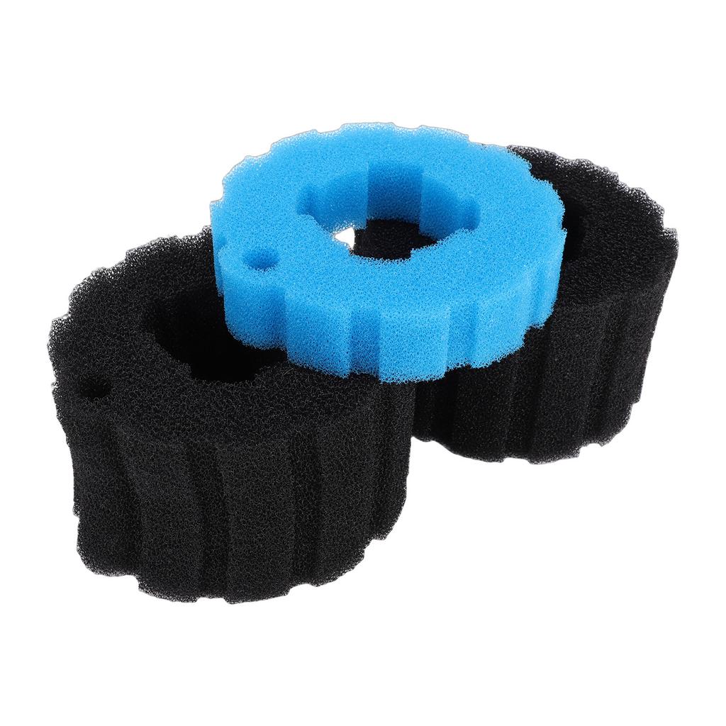 OASES Vacuum Cleaner Bucket Replacement Foam Filter Set, Washable Filter Pads for Maintenance, 1 Blue Sponge and 2 Black Sponges