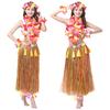 1 Set Hula Skirt High Elastic Eye-catching Plastic Fiber Hawaiian Hula Grass Skirt Set for Summer