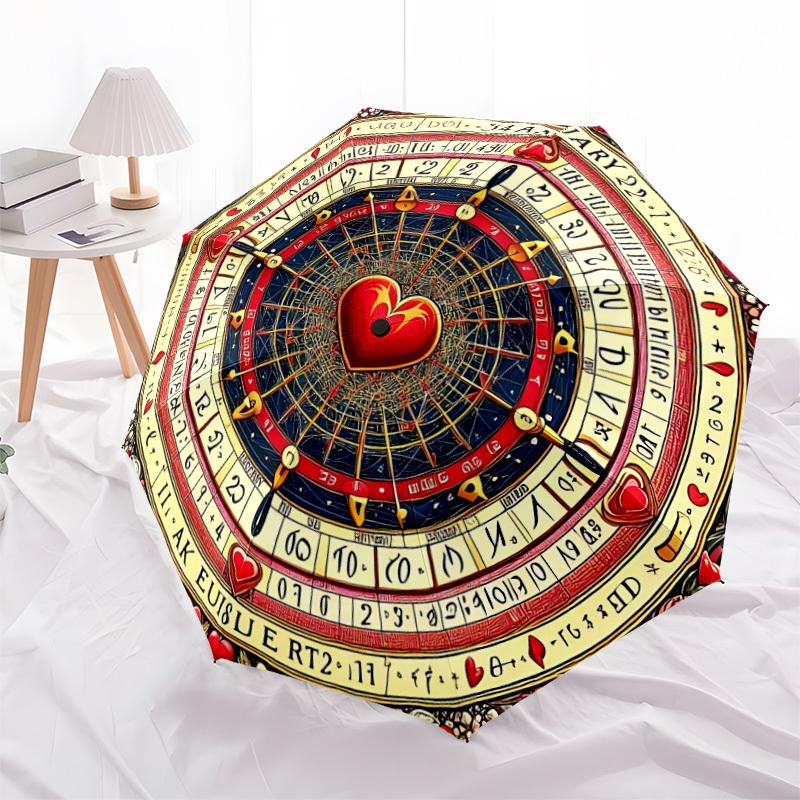 1pc Zodiac Wheel Folding Umbrella | Elegant Design, Fashionable Accessory, Durable Construction, Sturdy Ribs yy251107010