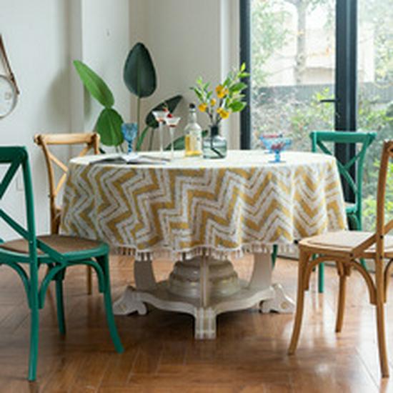 Henggang Nordic-Style Cotton Linen Tablecloth and Table Runner Set for Coffee Tables